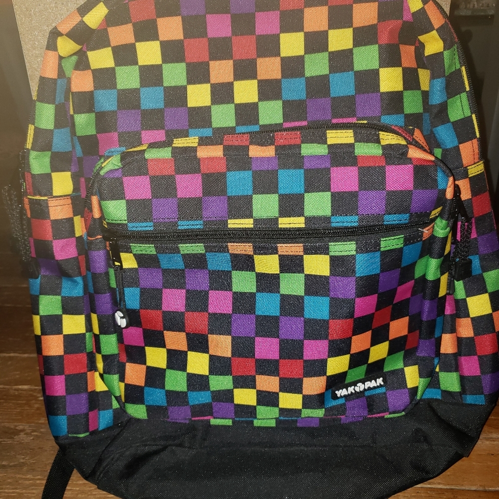 Yak Pak Multi Colored Bookbag/ Backpack